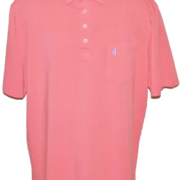 Excellent Johnnie-O Hangin Out West Coast Prep Cotton Polo, XL, Salmon Pink - Picture 2 of 7